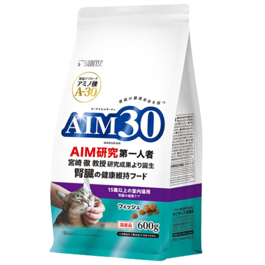 AIM30 Cat Food Indoor Senior 15+ 600g Fish Flavor
